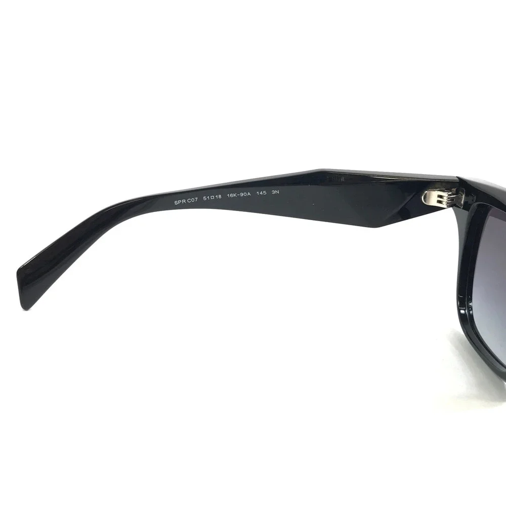 Prada Sunglasses SPRC07 16K-90A Polished Black Frames with Gradient Gray Lenses